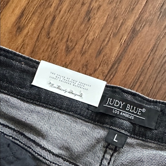 Judy Blue Black Denim Shorts - Picture 5 of 10